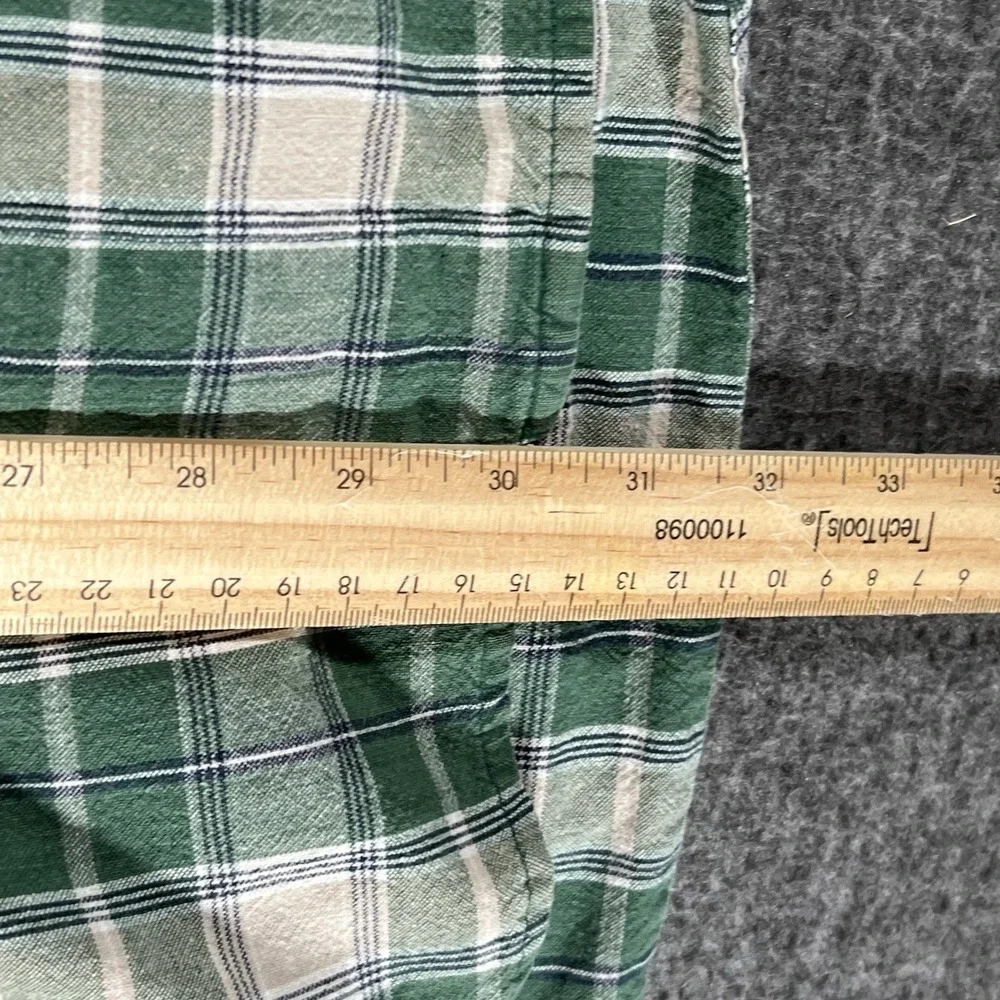 Browning Green Plaid Button Down Short Sleeve 100%‎ Cotton Super Naturals Mens L